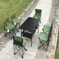 Table pliante de table avec chaise Ensemble de chaise pliante de camping en plein air 7 pièces